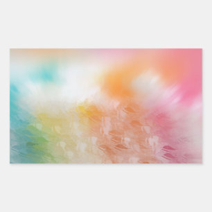 Sticker Rectangulaire Modèle coloré abstrait tendance rose rouge jaune