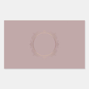 Sticker Rectangulaire Modèle Créatif Vierge Texte Rose Gold