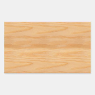 Sticker Rectangulaire Modèle de conception élégant en bois créatif