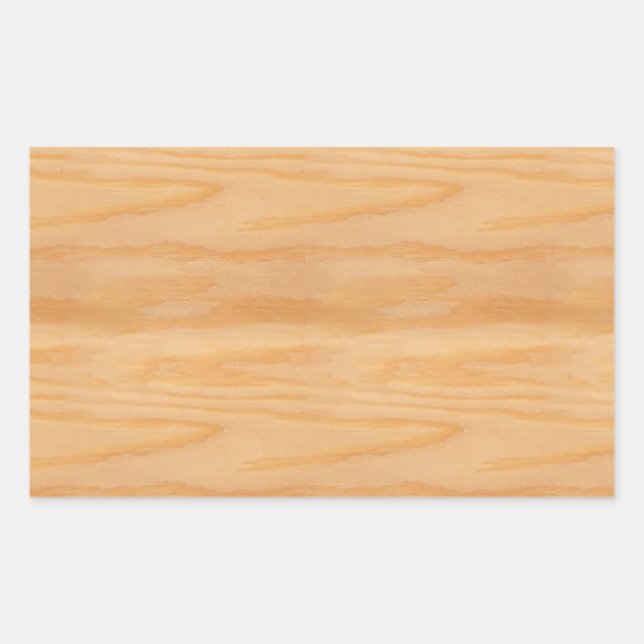 Sticker Rectangulaire Modèle de conception élégant en bois créatif (Devant)