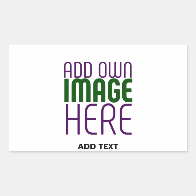 STICKER RECTANGULAIRE MODÈLE DE TEXTE D'IMAGE BLANCHE SIMPLE MODERNE (Devant)