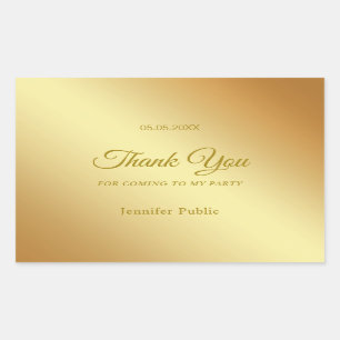 Sticker Rectangulaire Modèle élégant de texte de remerciement manuscrit