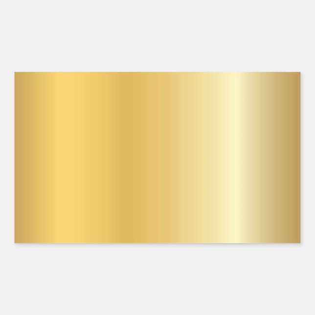 Sticker Rectangulaire Modèle élégant moderne vierge avec un aspect or gl (Devant)