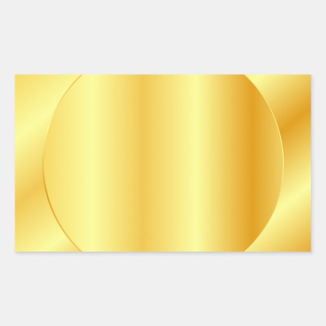 Sticker Rectangulaire Modèle tendance vierge or faux aspect métallique (Devant)