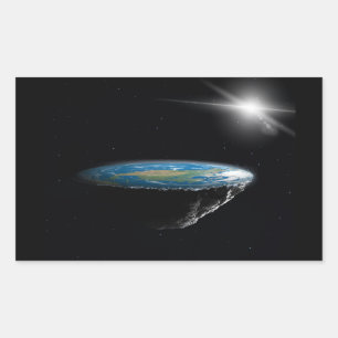 Sticker Rectangulaire Modèle Terre plate