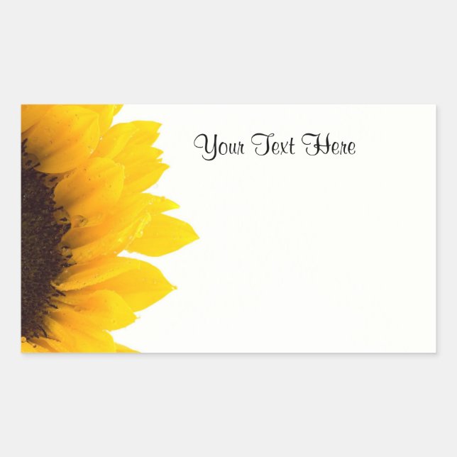 Sticker Rectangulaire Modèle tournesol (Devant)