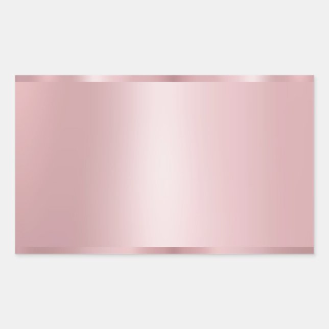 Sticker Rectangulaire Modèle vide élégant moderne or rose tendance (Devant)
