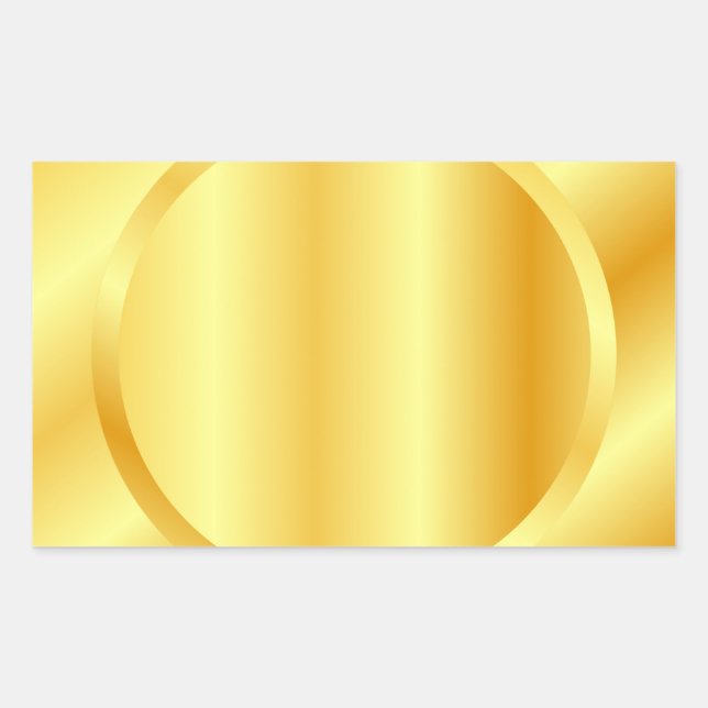Sticker Rectangulaire Modèle Vide Or Faux Ajouter un monogramme de texte (Devant)