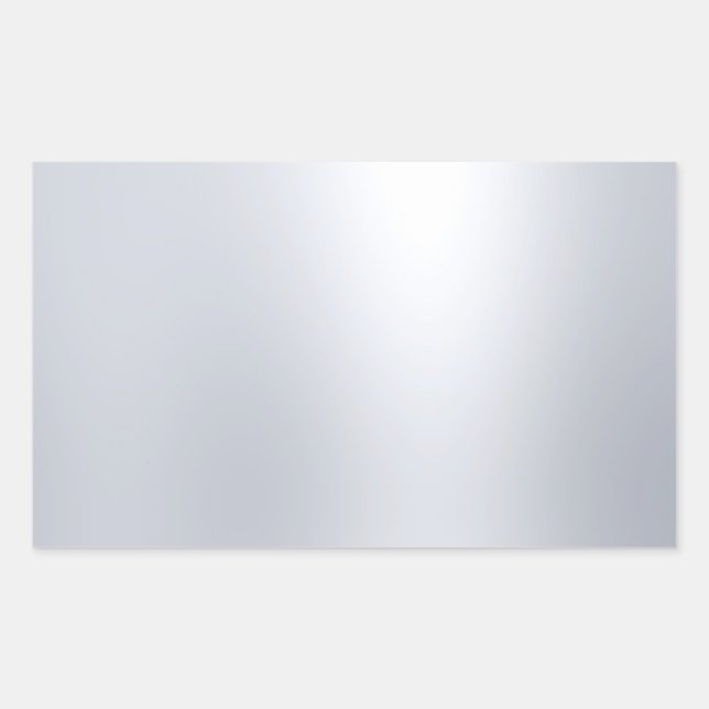 Sticker Rectangulaire Modèle vierge argenté faux glamour élégant (Devant)