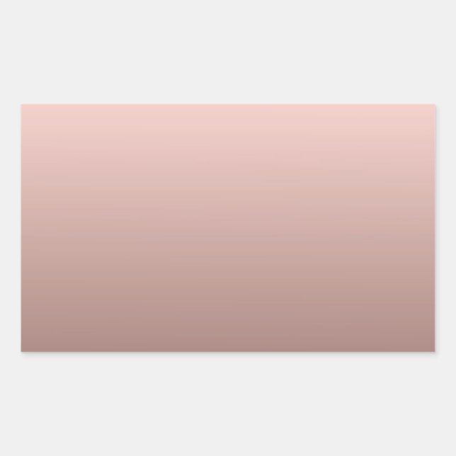 Sticker Rectangulaire Modèle vierge or rose élégant Ajoutez votre texte (Devant)