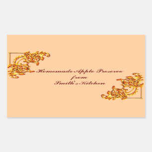 Sticker Rectangulaire Modèle vintage d'étiquette de marchandises faites