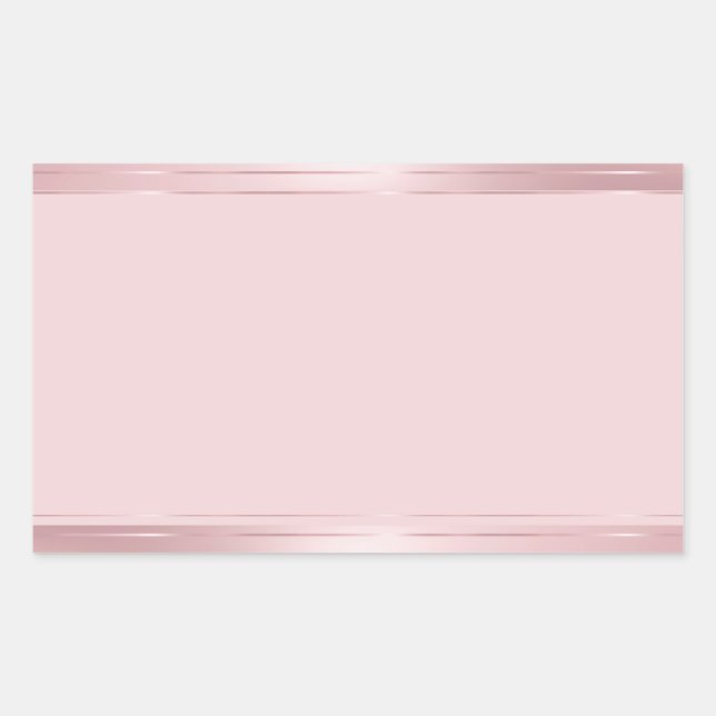 Sticker Rectangulaire Moderne Élégant Tendance Modèle Vierge Or Rose (Devant)