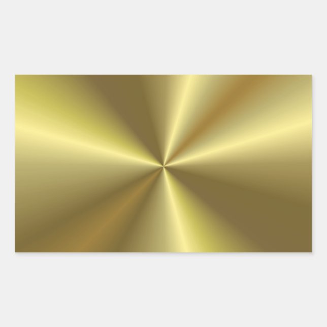 Sticker Rectangulaire Moderne Faux Or Métallisé Aspect Vierge Tendance (Devant)