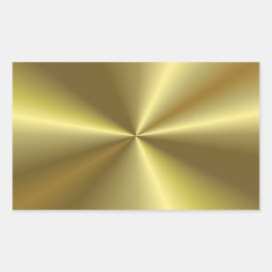 Sticker Rectangulaire Moderne modèle vierge métallisé élégant or