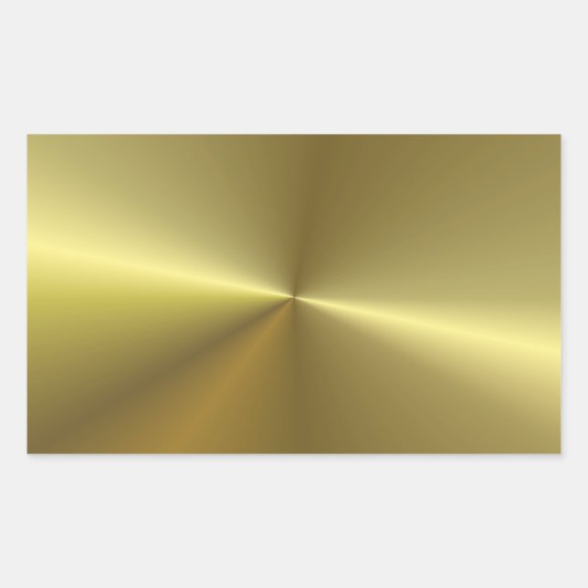 Sticker Rectangulaire Moderne tendance métallisé Faux or vierge (Devant)