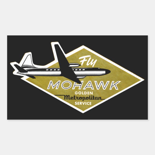 Sticker Rectangulaire Mohawk Airlines II 1960 (Devant)