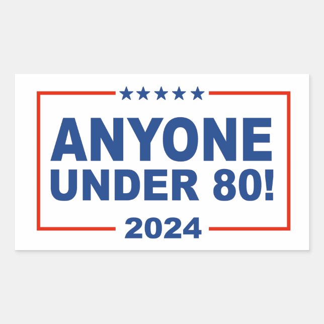 Sticker Rectangulaire Moins de 80 ans (Devant)