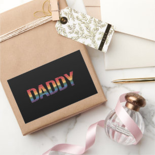 Sticker Rectangulaire Mois de la fierté gay de Papa Fête des pères LGBTQ