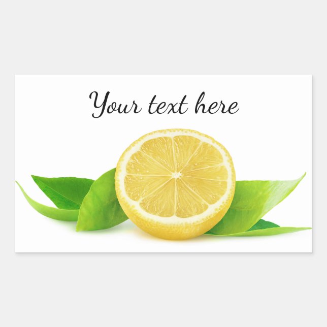 Sticker Rectangulaire Moitié de citron (Devant)