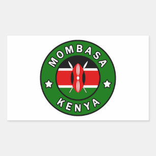 Sticker Rectangulaire Mombasa Kenya