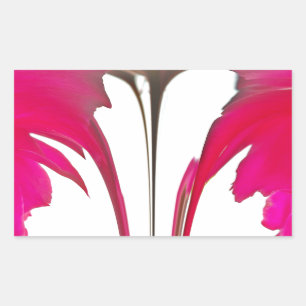 Sticker Rectangulaire Moment capturé : Une Élégance Pétale Rose Rouge