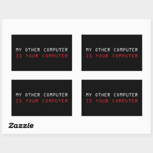 Sticker Rectangulaire Mon autre ordinateur est votre ordinateur