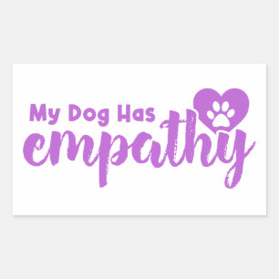 Sticker Rectangulaire Mon Chien A L'Empathie
