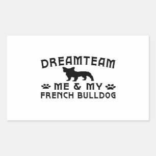 Sticker Rectangulaire Mon chien de bouledogue français