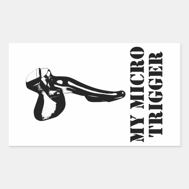 Sticker Rectangulaire Mon micro-déclencheur (Devant)