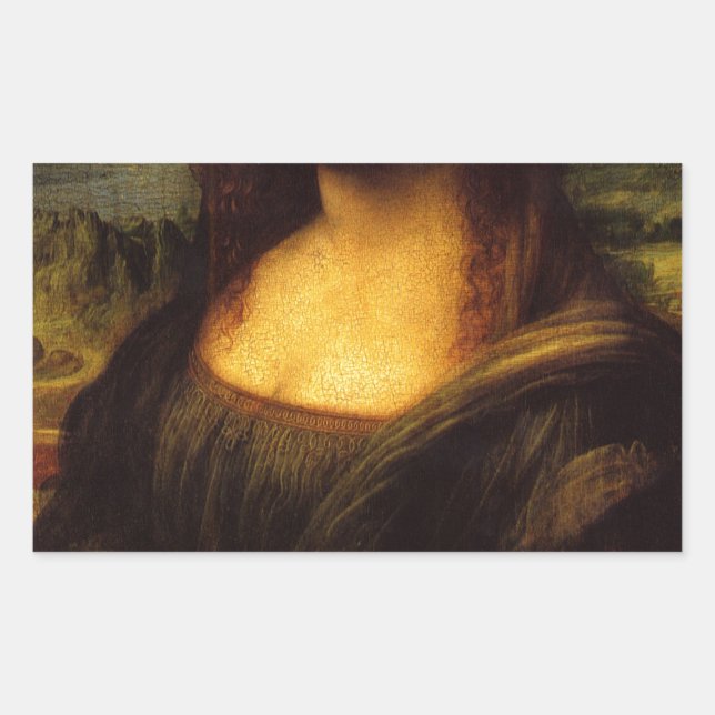 Sticker Rectangulaire mona lisa moustache (Devant)