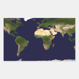 Sticker Rectangulaire Monde entier - Planète Terre