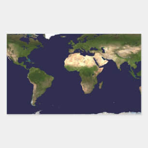 Sticker Rectangulaire Monde entier - Planète Terre