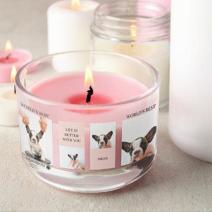 Sticker Rectangulaire Monde Meilleur chien maman   Photo Collage   Paste