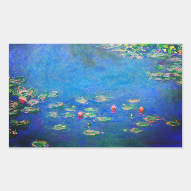 Sticker Rectangulaire Monet Water Lilies 1906 (Devant)