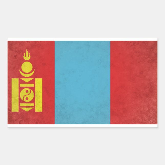 Sticker Rectangulaire Mongolie (Devant)