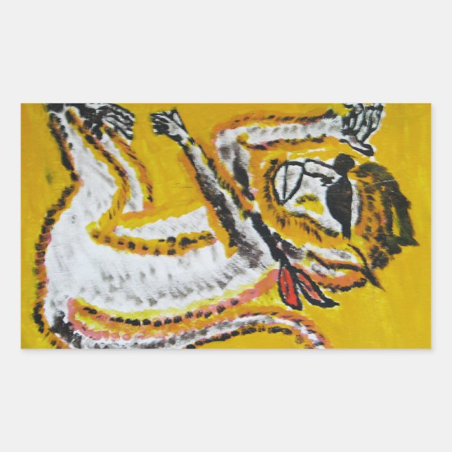 Sticker Rectangulaire Monkey Circus Art (Devant)