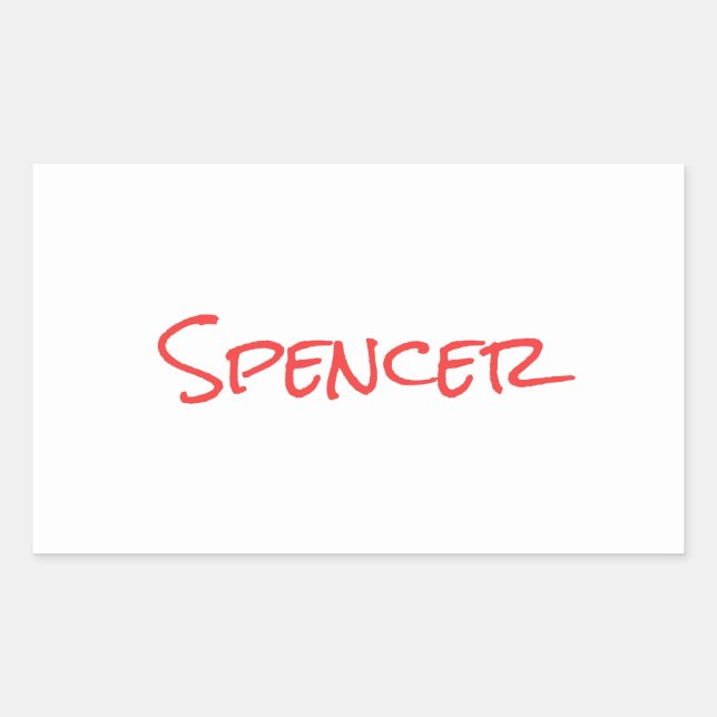 Sticker Rectangulaire Monogramme nom personnalisé minimaliste  (Devant)