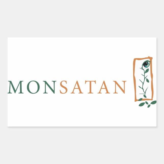 Sticker Rectangulaire Monsanto = Monsatan (Devant)