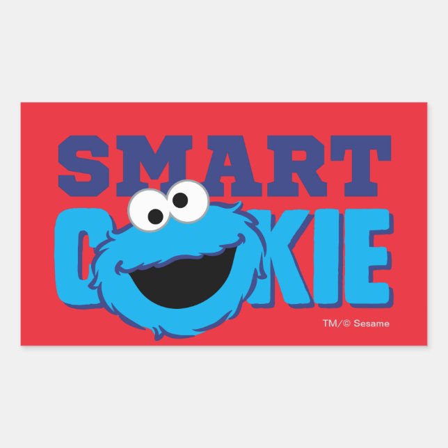 Sticker Rectangulaire Monstre de cookies intelligents (Devant)