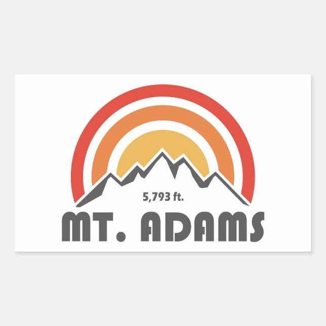 Sticker Rectangulaire Mont Adams New Hampshire (Devant)