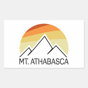 Sticker Rectangulaire Mont Athabasca Alberta Retro
