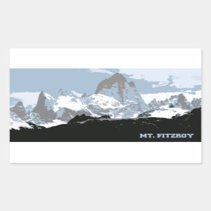 Sticker Rectangulaire Mont Fitzroy, Patagonie, Argentine