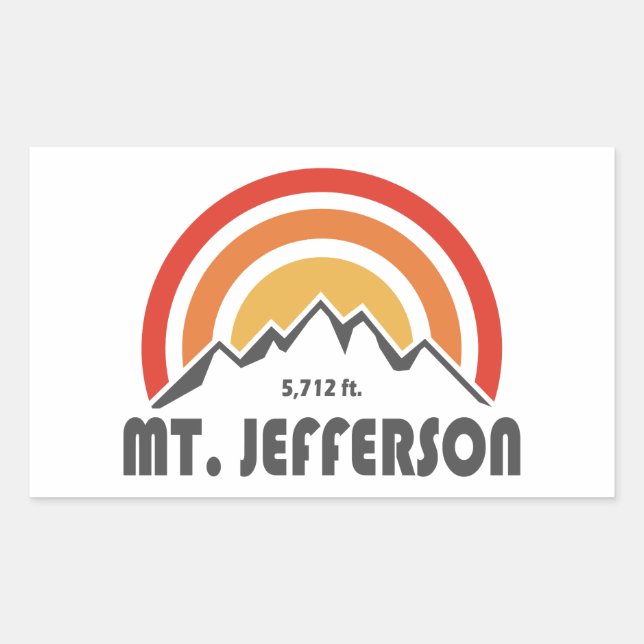 Sticker Rectangulaire Mont Jefferson New Hampshire (Devant)