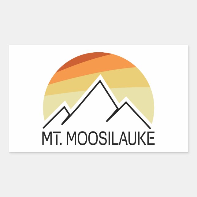 Sticker Rectangulaire Mont Moosilauke New Hampshire Retro (Devant)
