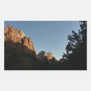 Sticker Rectangulaire Mont Moroni et pic de Jacob à Zion