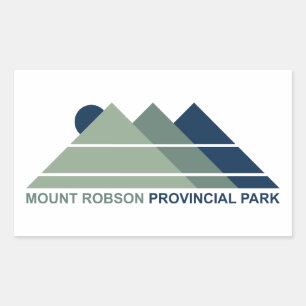 Sticker Rectangulaire Mont Robson Parc provincial Mountain Sun