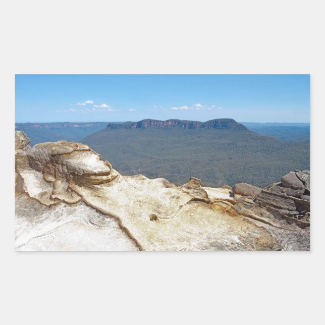 Sticker Rectangulaire Mont Solitaire et Jamison Valley (Devant)