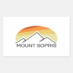 Sticker Rectangulaire Mont Sopris Retro
