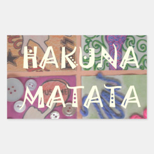 Sticker Rectangulaire Montage en mosaïque gras : Edgy Pop Art Hakuna Mat