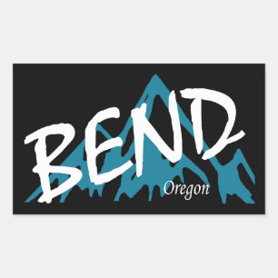 Sticker Rectangulaire Montagnes de Bend Oregon
